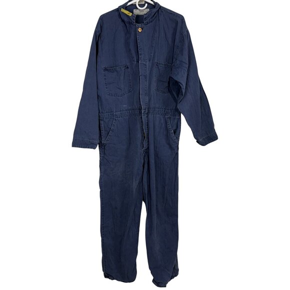 Vintage Universal Overall Stone Cutter Denim Coveralls XL Made In Mexico 90's - Picture 1 of 14